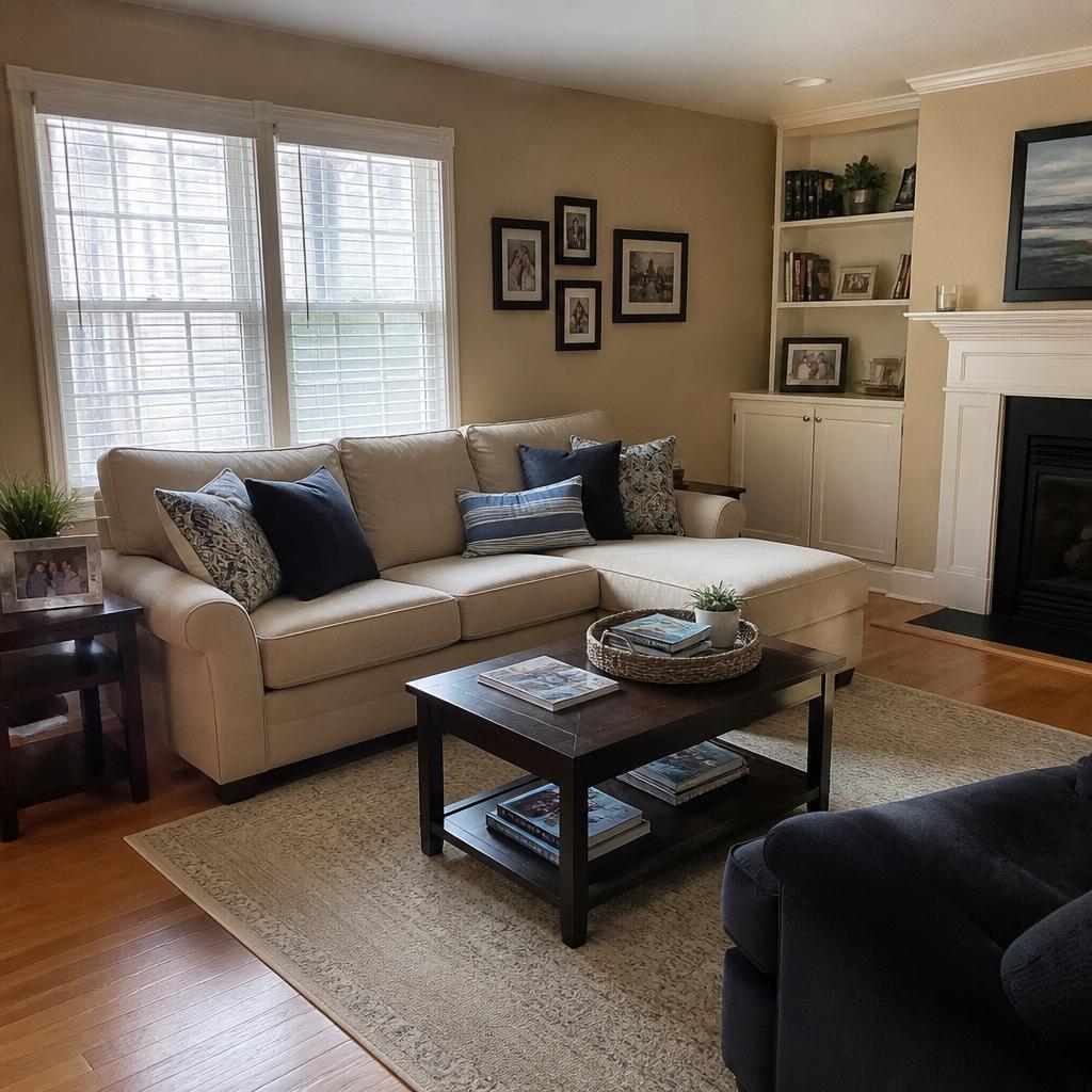 Pristine luxury living room after RP Maintenance cleaning